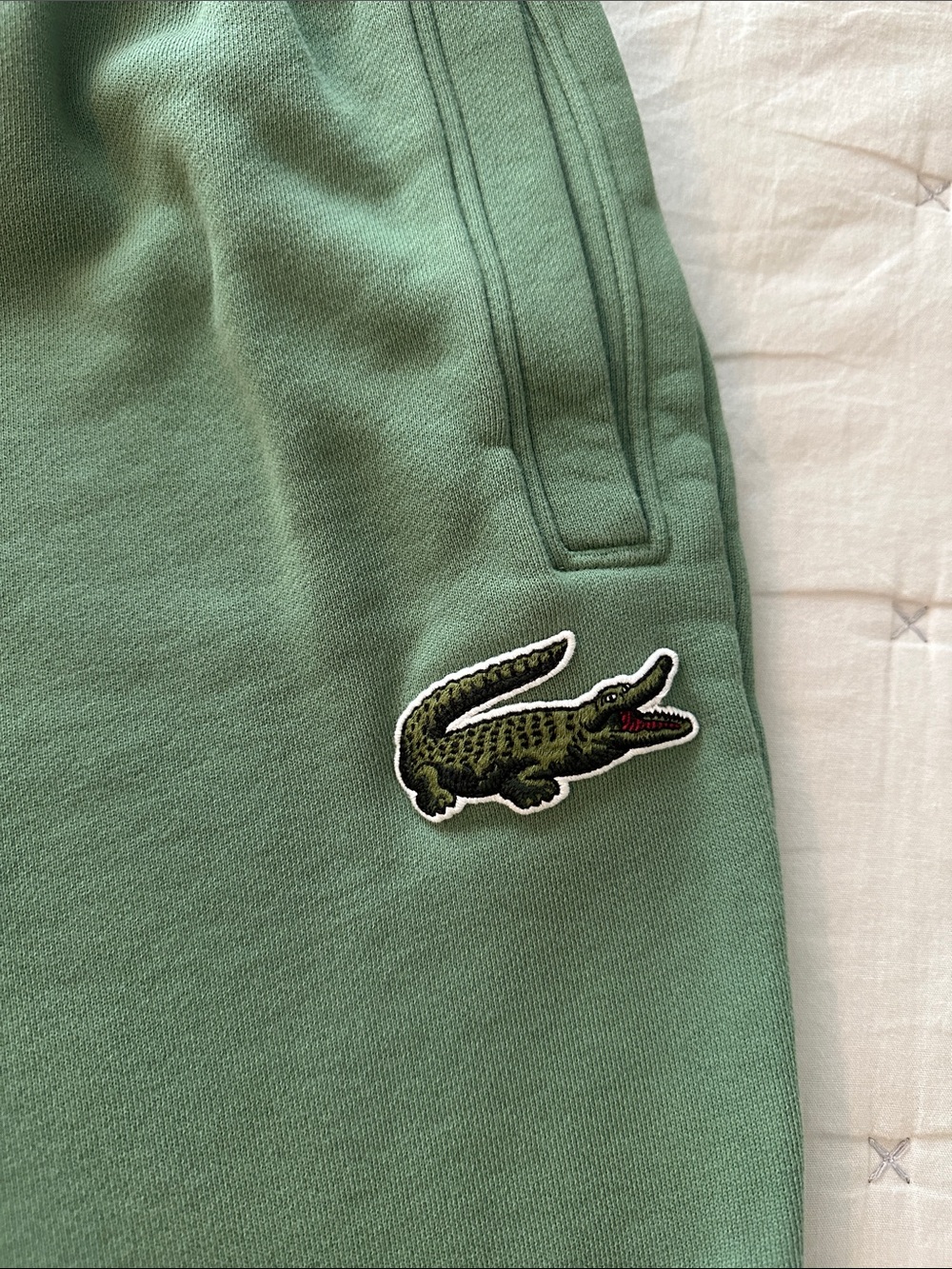 Lacoste Sage Green Logo Joggers - Picture 3 of 8